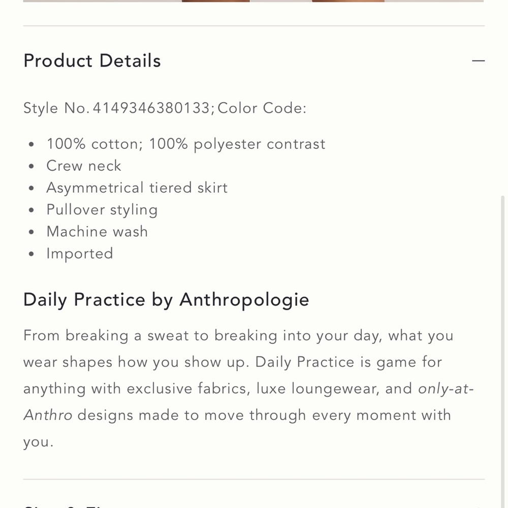 Anthropologie Daily Practice White 74 Varsity Sleeveless Midi Tank Dress - Picture 2 of 2